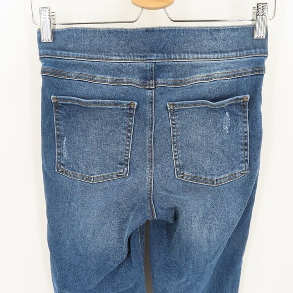 Spanx Womens Small Distressed Ankle Skinny Jeans 20203R Medium Blue Wash Denim - Picture 5 of 11
